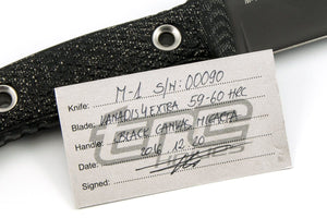 Certificate of Authenticity for M-1 custom knife
