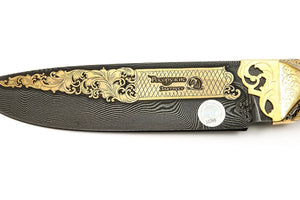 Setter - custom art knife from Rosarms, blade details
