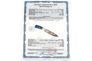 Setter - custom art knife from Rosarms, certificate of authenticity 