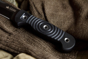 Vendetta Camping Knife With Black Ti Coating From Kizlyar Supreme