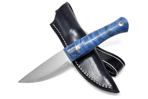 Knife with leather sheath