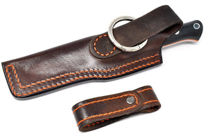 Leather sheath and removable belt loop