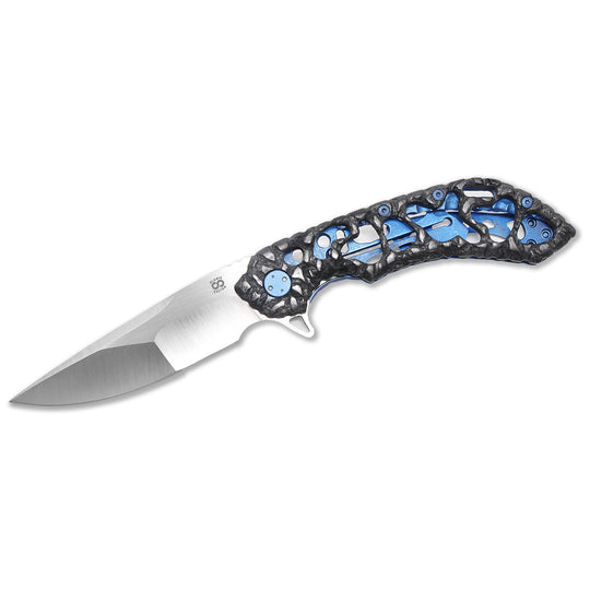 Olamic Wayfarer 247 Featherweight – CTS-XHP Suna (Compound Grind, Carbon Fiber and Blue Volcanic Ti)