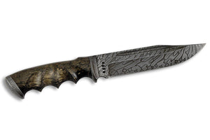 Voykar - custom Damascus knife from Olamic Cutlery, other side