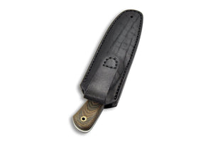 Scaub - custom knife by Genadiy Dedyukhin, in the leather sheath
