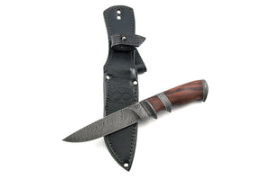 SUNA - custom knife from Olamic - with leather sheath