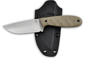 Helper Tan Bison - custom knife by DED knives, with the sheath