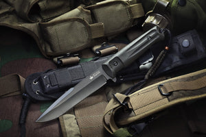 Delta D2 Tactical Knife from Kizlyar Supreme Black Ti Blade Coating