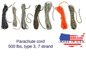 Parachute Cord 550 lbs Mil Spec Type III 7 strand