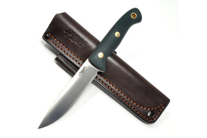 knife with the leather sheath