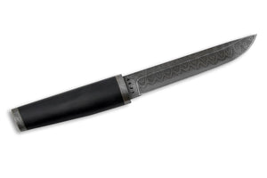 San Mai Tanto - custom damascus knife by Olamic Cutlery, other side