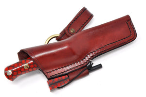 Knife in the leather sheath 